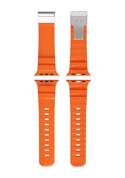 Apple Uyumlu Watch 10 46mm Zore Krd-145 Metal Tokalı Silikon Kordon