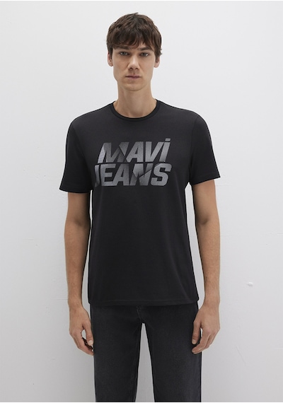 Mavi - Mavi Logo Baskılı Siyah Tişört 0610260-900 Siyah