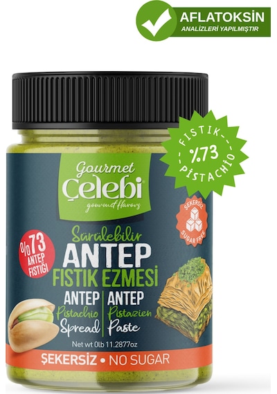 Şekersiz Sürülebilir Antep Fıstık Ezmesi 320 Gr