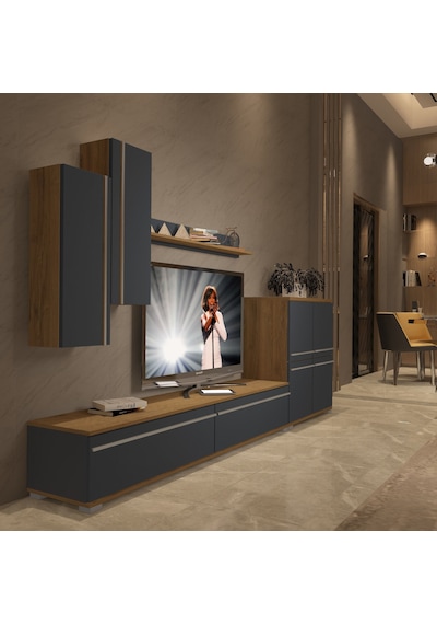 Decoraktiv Eko 6 Mdf Std Tv Ünitesi Tv Sehpası Pera - Antrasit