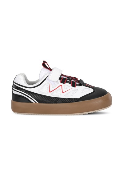 Slazenger Kobalt I Unisex Çocuk Cırt Cırtlı Beyaz / Siyah Günlük Spor Ayakkabısı Beyaz - Siyah