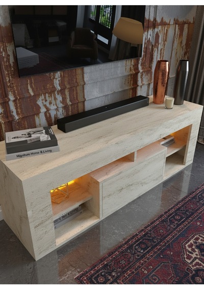 Resital Ledli Tv Ünitesi L1504-8 Traverten Traverten
