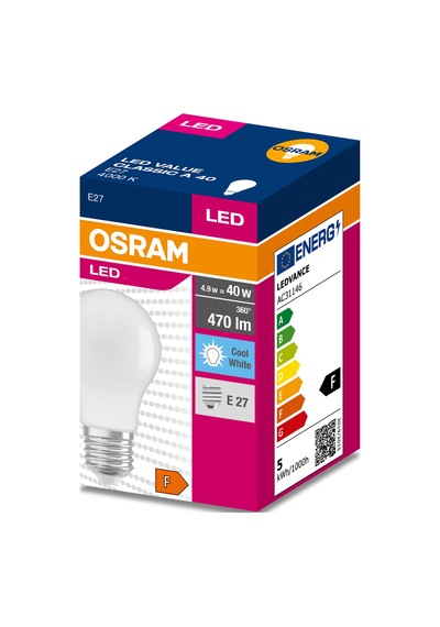 Osram Led Lamba 4,9w Beyaz Işık E27