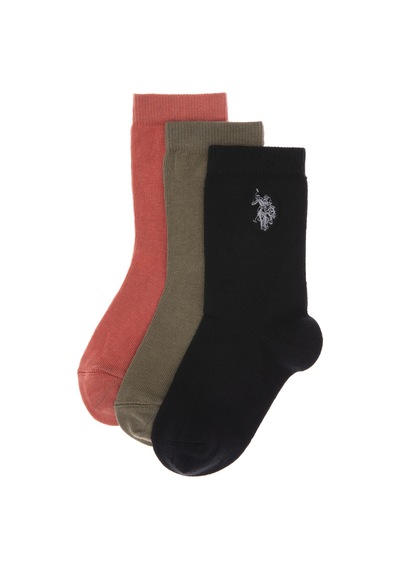 U.S. Polo Assn. Erkek Çocuk 3'lü Soket Çorap 50299298-VR046