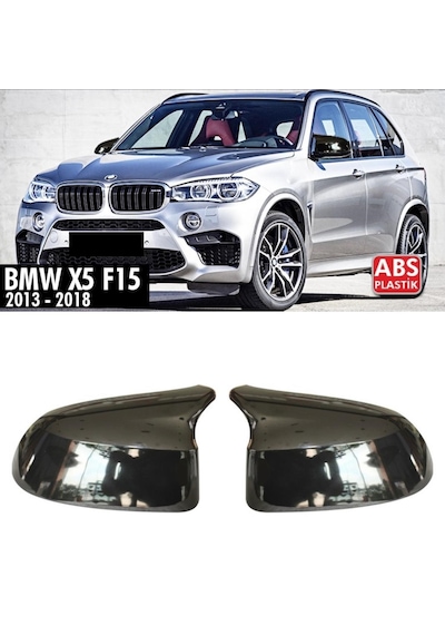 Bmw X5 F15 2013-2018 Yarasa Ayna Kapağı - Parlak Siyah Abs Plasti