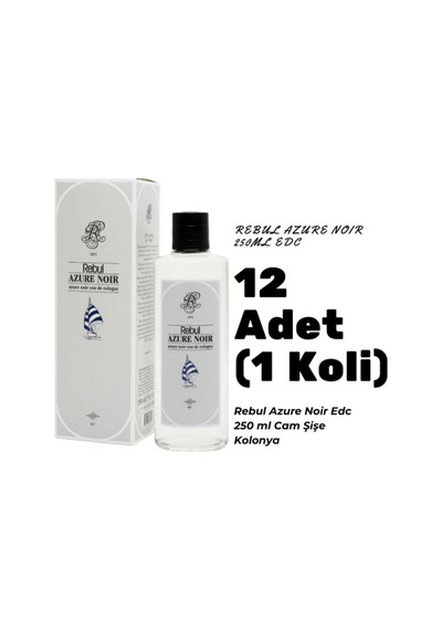 Rebul 80 Derece Azure Noir Cam Şişe Kolonya 12 x 250 ML