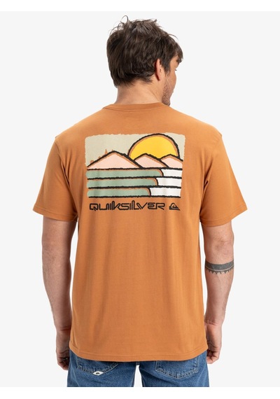 Quiksilver Evo Future Islands Ss Erkek T-shirt-29750 Kahverengi
