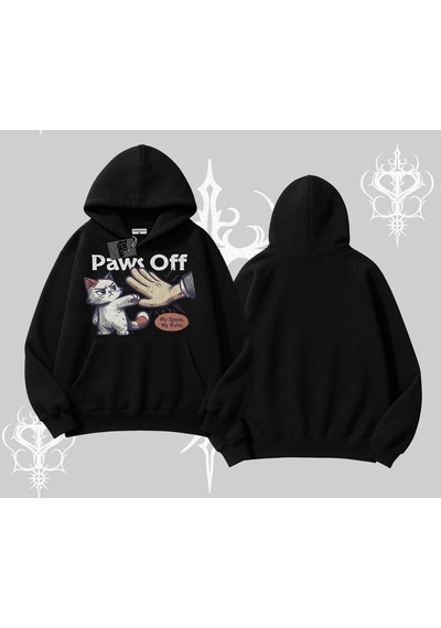 Startmore Procatstinator Kedi Baskılı Biskilet Sweatshirt Beyaz