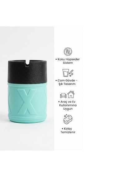 2 Adet X Cam Kokusuz Küllük Koku Hapseden Kapaklı Rüzgar Önleyici Kapaklı Araç Ve Ev Kullanımına Uygun Turkuaz 210 Ml