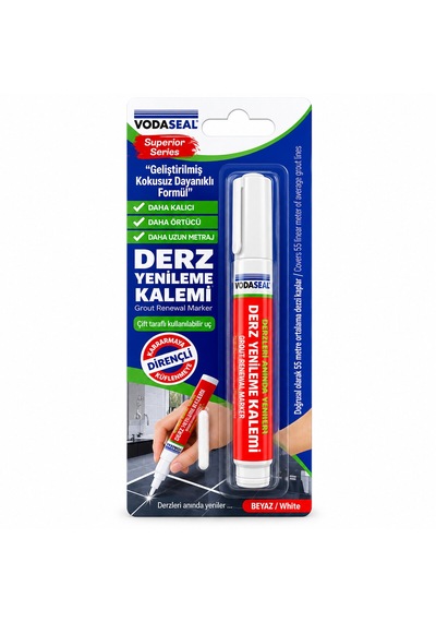 10 Adet Beyaz / Süper Seri Derz Kalemi Su Bazlı - Kokusuz Yedek Uç 5492 11