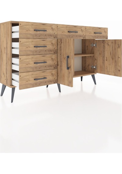 Arges Konsol 2 Raflı 6 Çekmeceli 2 Kapaklı 132x30x83 Çam-çam/çam Çam/çam Arges Konsol 2 Raflı 6 Çekmeceli 2 Kapaklı 132x30x83 Çam-çam/çam Çam/çam