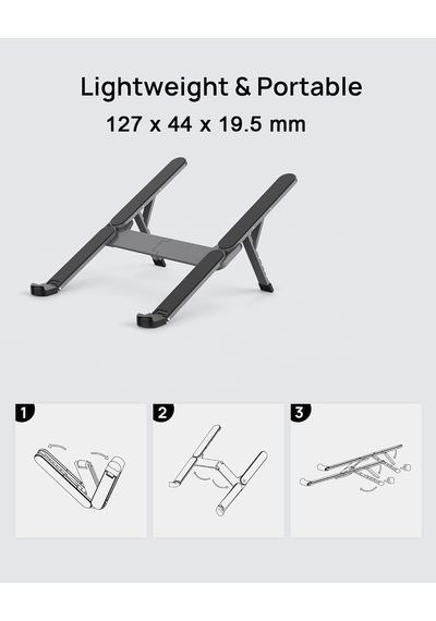 Lexroo Pocket Laptop Stand 6 Açı Ayarlanabilir Ultra Kompakt Ve H
