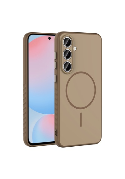 Zore Samsung Galaxy Uyumlu S25 Fe Kılıf M-safe Şarj Özellikli Zore Tea Kapak - Siyah