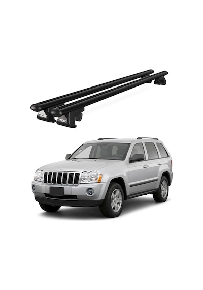 Venüs Jeep Grand Cherokee 2005-2010 Uyumlu Siyah Ara Atkı Port Bagaj Tavan Barı