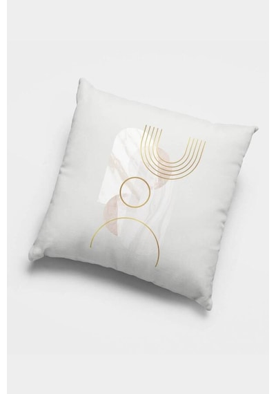 Gri Modern Desenli Çift Taraf 4'lü Set Kırlent Kılıfı 4kr057n11