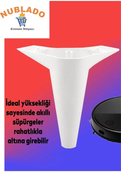 Aspen Lüks 15 Cm Beyaz Ayak Mobilya Kanepe Koltuk Yükseltici Ayağı Ayakları. Beyaz Diğer