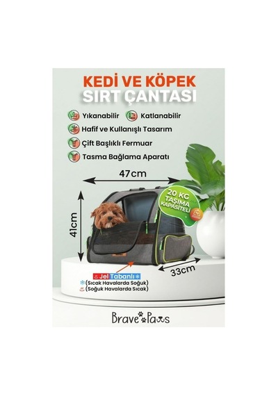 Tr Brave Paws Kedi Ve Köpekler İçin Piramit Xl Taşıma Çantası - Geniş Alan Havalandırmalı Seyahat Çantası -