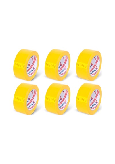 45 Mm X 100 Mt Sarı Koli Bandı 6 Adet