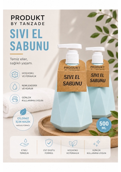 Sıvı El Sabunu 500 Ml Nemlendirici Ve Ferahlatıcı El Temizleyici