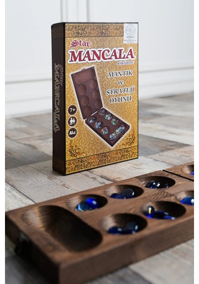 Mangala Ahşap Mancala Mantık ve Strateji Oyunu