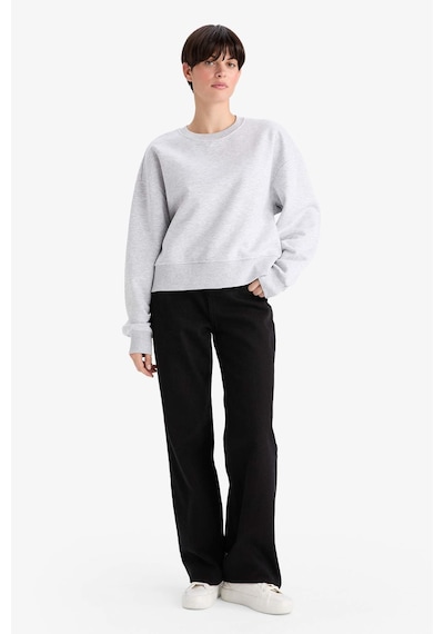 Defacto Boxy Fit Basıc Sweatshirt B8568AX24WN Gri