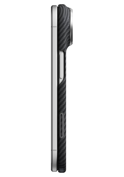 Apple Uyumlu iPhone Duo Kılıf M-safe Özellikli 600d Aramid Karbon Fiber Edge Black-grey Twill Kapak Siyah-gri Siyah - Gri