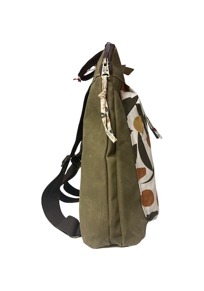 Old Cotton Cargo Vintage Kanvas Renkli Otantik Günlük Gezi Seyahat Sırt Çantası Lucas Bag 30 Cm X 37 Cm Kahverengi
