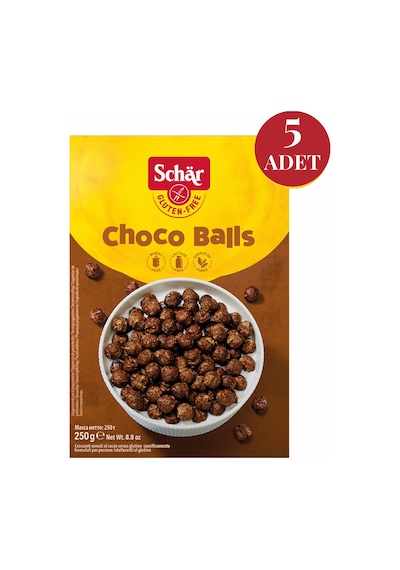 Schar Choco Balls Glutensiz Çikolata Kaplı Mısır Gevreği  5 x 250 G