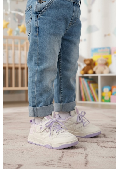 United Colors Of Benetton Lila Cırtlı Hafif Kız Çocuk Spor Ayakkabı Bnı-11411 P