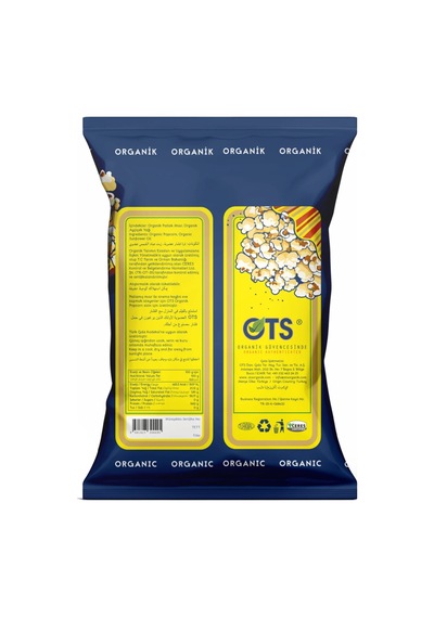 Ots Organik Patlamış Mısır 70 gr (Organik Sertifikalı, Pestisit Analizli)