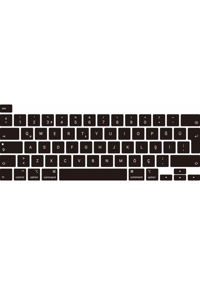 Apple Uyumlu MacBook 16'Inc A2141 Silikon Klavye Koruyucu Tr Türkçe