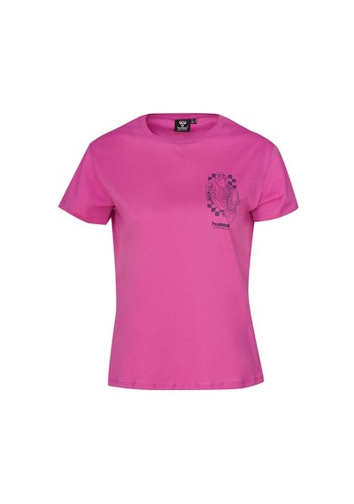 Hummel Rodas Kadın Pembe Yuvarlak Yaka Tişört Pembe
