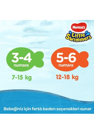Huggies Little Swimmers Mayo Bebek Bezi 3-4 Yaş 12x5 60 Adet 3 - 4 Numara