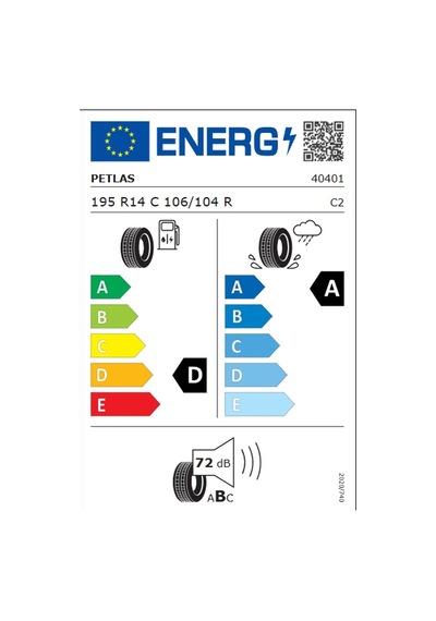 Petlas 195 R14C 106/104R Fullpower Pt825 Plus Yaz Lastiği 2025