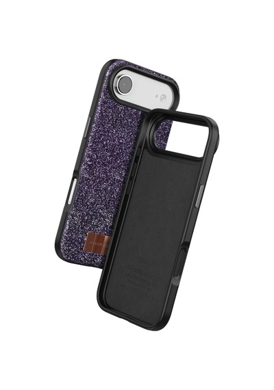 Apple Uyumlu iPhone 17 Air Bright Simli Kapak Derin Mor/