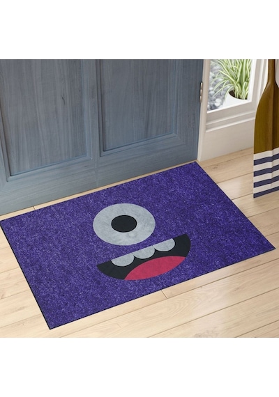 Myfloor Tek Göz Emoji Çift Taraflı Kauçuk Kapı Önü Paspası