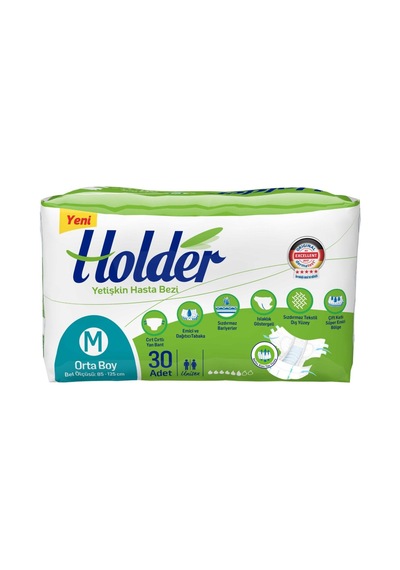 Holder Bel Bantlı Hasta Bezi M 30'Lu
