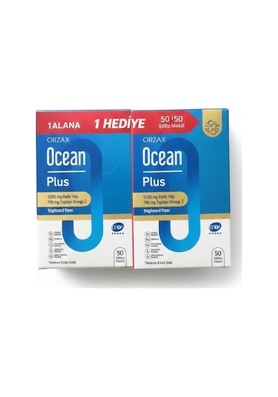 Ocean Plus 1200 Mg 50+50 Softjel - 1 Alana 1 Bedava Yeni Ambalaj