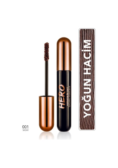 Flormar Hero Volume & Curl Yoğun Hacim Veren Nemlendirici Etkili Maskara 001 Brown Mascara