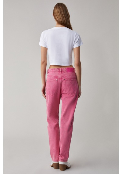 ETHIQUET BELVETH Kadın Bisiklet Yaka Oversize Beyaz T-Shirt