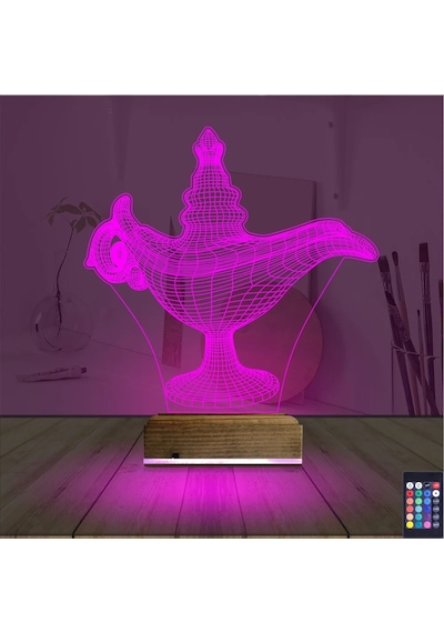 Luvivia Alaaddin Sihirli Lamba 3d Lamba - Masa Gece Lambası Şeffaf