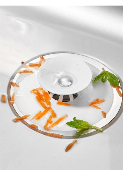 Silikon Lavabo Evye Süzgeci Tıkaç Saç Tutucu Gider Koruyucu Banyo Mutfak 9 cm