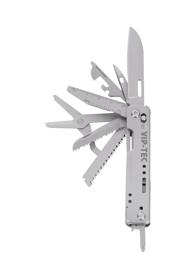Vip-tec Vt875194 13 Parça Multifonksiyonel Kamp Çakı/multitool Gri