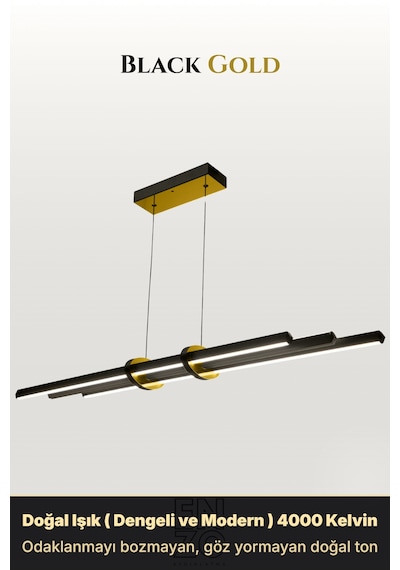 Cosmo Gold Lineer Led Sarkıt Avize Kumandalı Dim Edilebilir Yukarı & Aşağı Işık Diğer