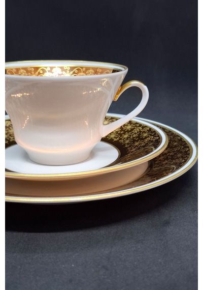 Çay Fincanı 3 Parça 210 Ml Doğu Alman Yapımı Altın-beyaz