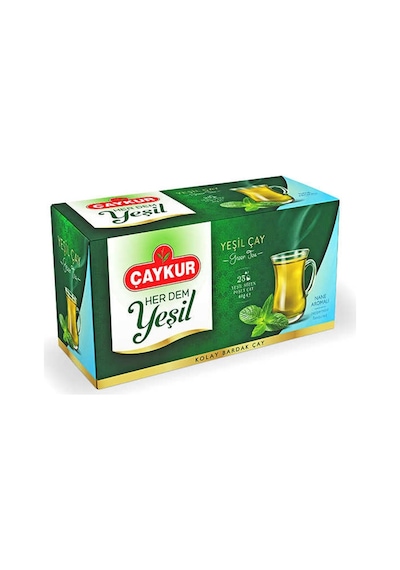 Çaykur Her Dem Nane Aromalı Yeşil Süzen Poşet Çay 25 x 1.6 G