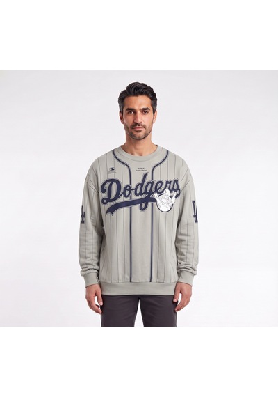 Blow Up Dodgers Baskılı Gri Erkek Sweatshirt 12002 Siyah