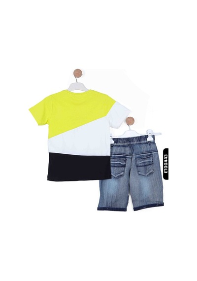 Nasr Grub Xo Kids Erkek Çocuk Şort Takım 8-14 Yaş 4105 Sarı