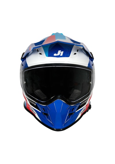 Just1 J34 Pro Globe Kapalı Motosiklet Kaskı Mavi Beyaz Kırmızı Mavi - Beyaz - Kırmızı