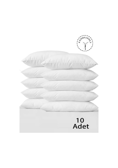 10'lu Paket Pamuklu 50 X 70 Beyaz Yastık Kılıfı Şilte Beyaz